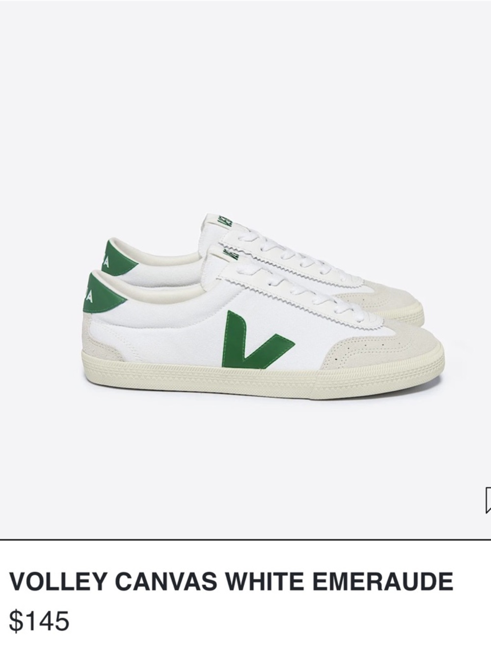 Veja Volley Canvas Sneakers - Women’s Size 8